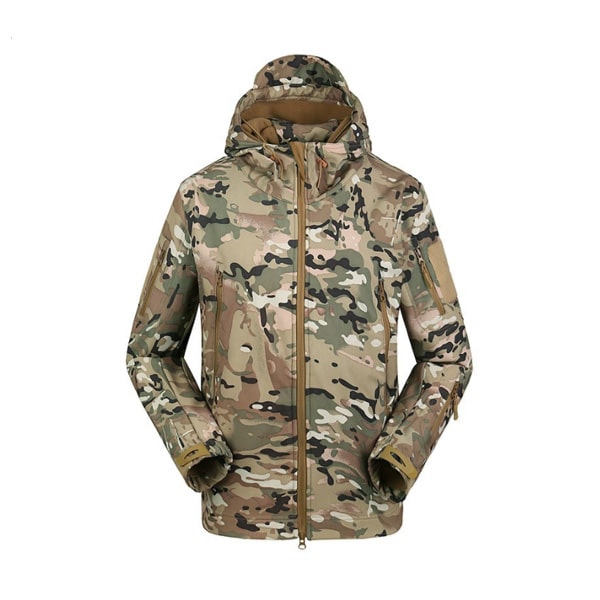 Men's Softshell Jacket Tactical Military Hooded Fleece Lined jackets ...