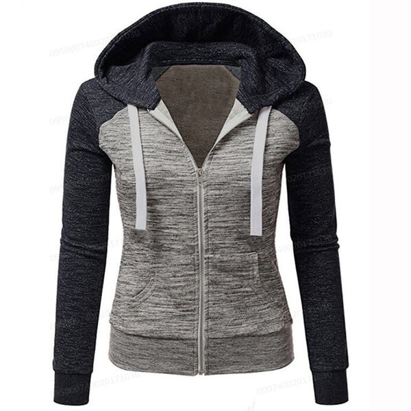 Women's slim tery fabric thin baseball style fitness jacket manufacturer-1