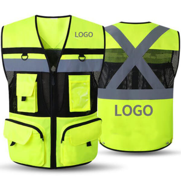Breathable large size engineering night running reflective safety vest2