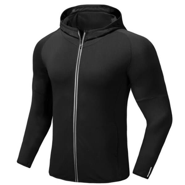Men's Fitness Sportswear Night Running Quick-drying Reflective Hooded ...