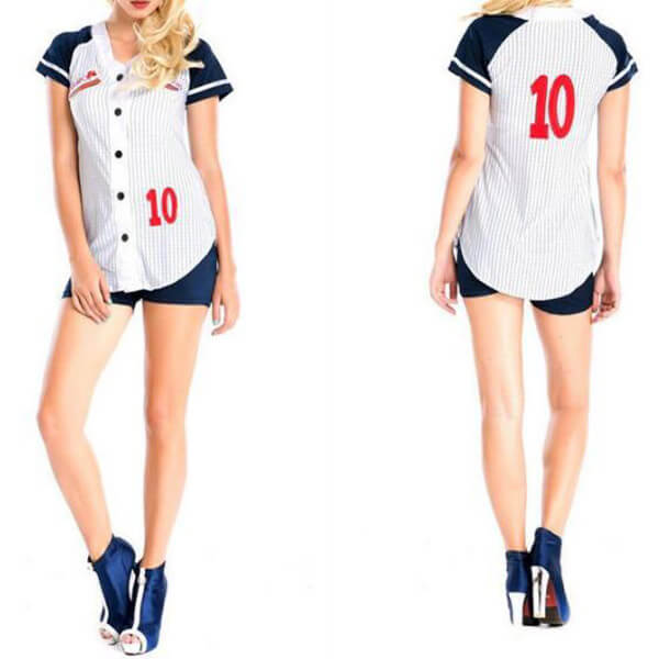 Traje de uniforme de béisbol de ropa deportiva para mujer -